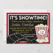 Invitation Popcorn "Showtime" (Devant)