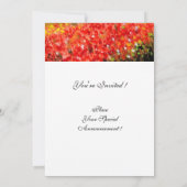 Invitation POPIES PAYSAGE TOSCANE Champs de Fleurs rouges Bla (Dos)