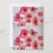 Invitation Poppies de pavot rouge Floral 40e anniversaire Inv (Dos)