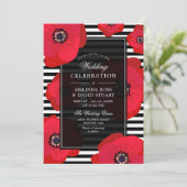 Invitation Poppies et tripes - Mariage noir et rouge (Debout devant)