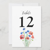 Invitation Poppies Fleurs de Cornouailles Floral Rustique Mar (Devant)