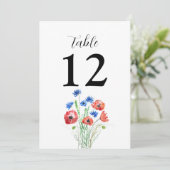 Invitation Poppies Fleurs de Cornouailles Floral Rustique Mar (Debout devant)