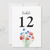 Invitation Poppies Fleurs de Cornouailles Floral Rustique Mar (Dos)