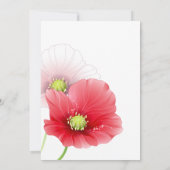 Invitation Poppies Floral Custom Anniversaire (Dos)
