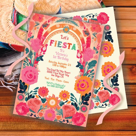 Invitation Poppies mexicaines de fête d'anniversaire