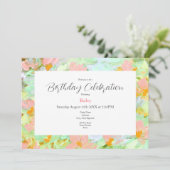 Invitation Poppies roses Abstraites (Debout devant)