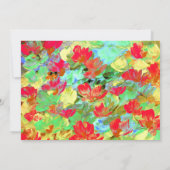 Invitation Poppies rouges Abstraites (Dos)