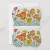 Invitation Poppies rouges Orange Floral 21ème anniversaire In (Dos)