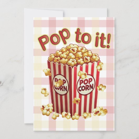 Invitation Poppin' avec Style - "Pop to it!" (Devant)