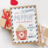 Invitation Poppin' Popcorn Classroom Valentines Day Card