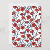 Invitation Poppy Floral Baby shower Baby ABC's Game (Dos)