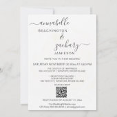 Invitation ** POPPY Floral RSVP - Code QR AR9 Mariage (Dos)