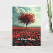 Invitation Poppy Meadow Lonely Tree (Devant)