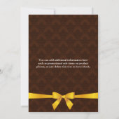 Invitation Pops de Cake Élégants & Damassé Ruban (Dos)