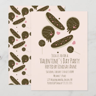 Invitation Pops de gâteau de donuts Eclair pour fête de la Sa
