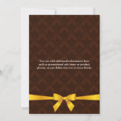 Invitation Pops de gâteau élégants et damas de ruban (Dos)