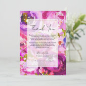 Invitation Pops de Merci Floral rose et violet vibre (Debout devant)