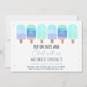 Invitation Popsicle Blue Boy Chill Avec Nous Anniversaire (Devant)