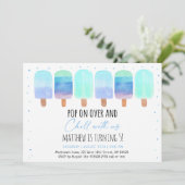 Invitation Popsicle Blue Boy Chill Avec Nous Anniversaire (Debout devant)