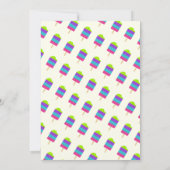 Invitation Popsicle coloré amusant N'importe quel âge Anniver (Dos)