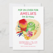 Invitation Popsicle coloré été 4e fête d'anniversaire (Devant)