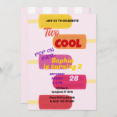Invitation Popsicle d'été coloré Anniversaire (Devant / Derrière)