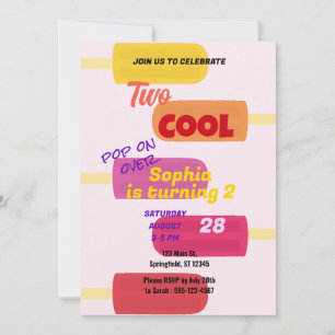 Invitation Popsicle d'été coloré Anniversaire