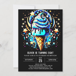 Invitation Popsicle Digital Sweet Boy Crème de glace Annivers
