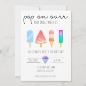Invitation Popsicle Party (Devant)