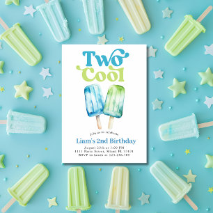 Invitation Popsicle Party Deux garçons Cool 2e anniversaire b