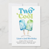 Invitation Popsicle Party Deux garçons Cool 2e anniversaire b (Devant)