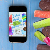 Invitation Popsicle Party N'importe quel âge garçons Super Co