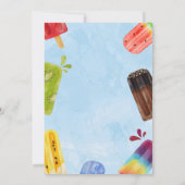 Invitation Popsicle Pop à la glace 1er 3e 4e 5e 6e (Dos)