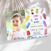 Invitation Popsicle Pop On Over Ice cream Anniversaire Photo