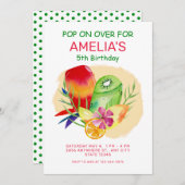 Invitation Popsicle Pop sur l'invitation de fête d'anniversai (Devant / Derrière)