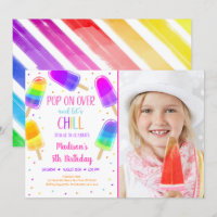 Popsicle Rainbow Rose Gold Girl Anniversaire