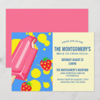 Popsicle rose et fraises BBQ Party