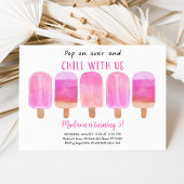 Invitation Popsicle Rose Pop Plus Anniversaire