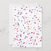 Invitation Popsicle rouge blanc & bleu 4 juillet patriotique (Dos)