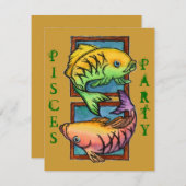 INVITATION POPULAIRE D'ANNIVERSAIRE DE PARTIE DE (Devant / Derrière)