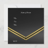 Invitation populaire Red Noir anniversaire (Dos)