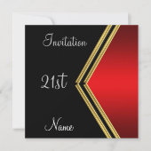 Invitation populaire Red Noir anniversaire (Devant)