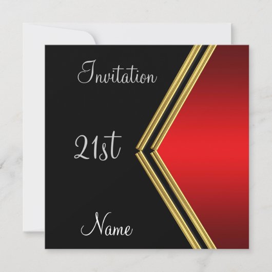 Invitation populaire Red Noir anniversaire (Devant)