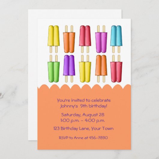 Invitation Populations colorées (Devant / Derrière)