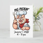 Invitation PORC À LA BROCHE (Debout devant)