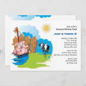 Invitation Porc dans l'invitation d'anniversaire de (Devant / Derrière)