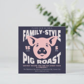 Invitation Porc rôti familial (Debout devant)