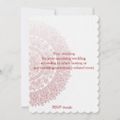 Invitation Porcelaine rouge chinoise mariage double bonheur (Dos)