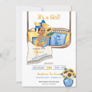 Invitation Porche de tournesol Swing Yellow Blue Sunflower Be