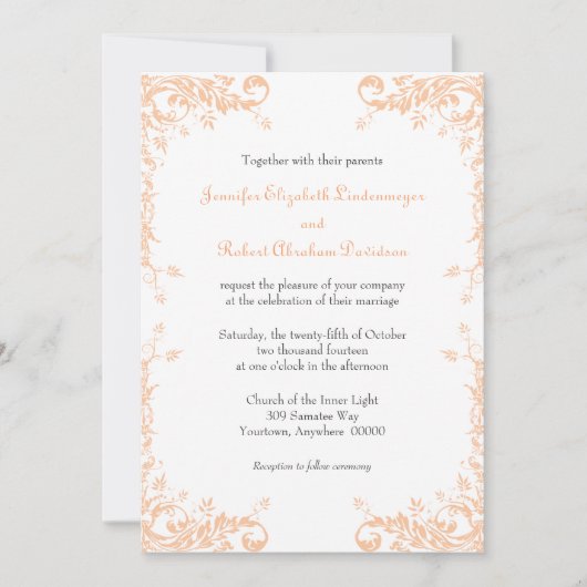 Invitation Porche de vigne Mariage (Devant)